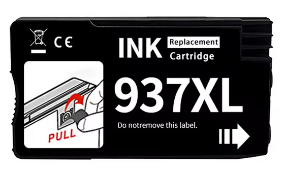 Compatible HP 937XL Black High Capacity Ink Cartridge